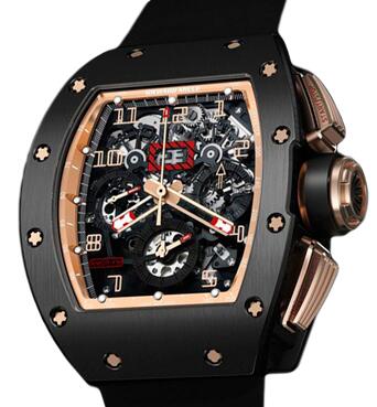 Richard Mille Replica Watch RM 011 Felipe Massa Flyback Chronograph Black Kite